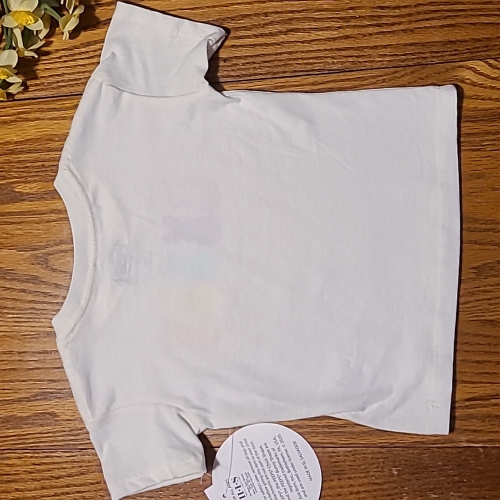 Peeps NWT White Kids T-Shirt with Colorful Bunny Print - 18 Months - Picture 9 of 9